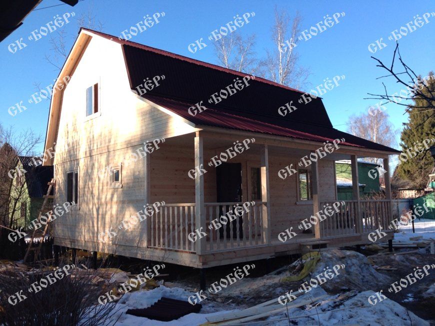 Каркасный дом 7x8 в снт "Рассвет"