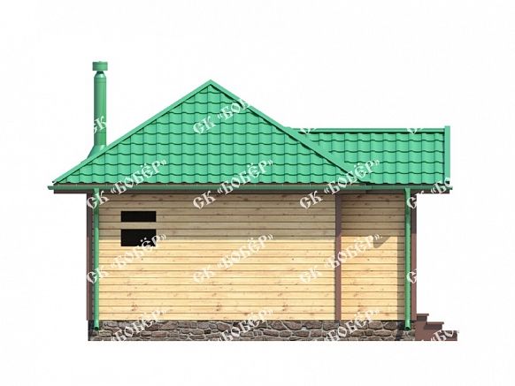 Сруб бани из бруса 5х6.5. фото