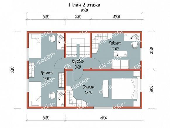 Сруб из бруса 8х9. фото