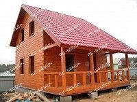Сруб дома из бруса 6,5x7 в Бокситогорске