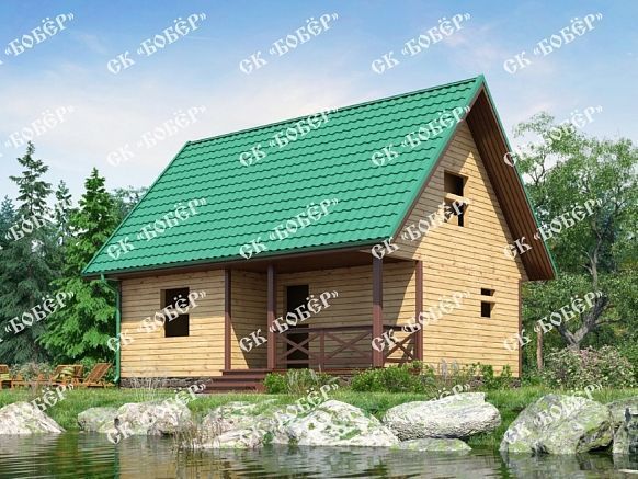Сруб бани из бруса 6х8