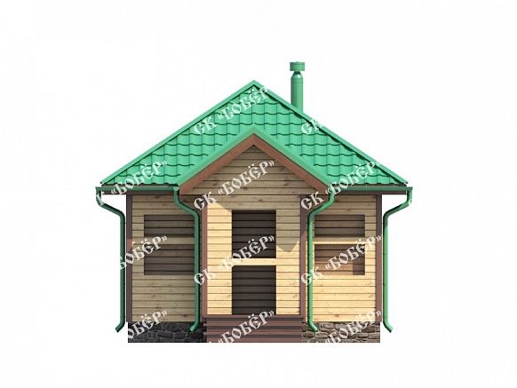 Сруб бани из бруса 5х6.5. фото